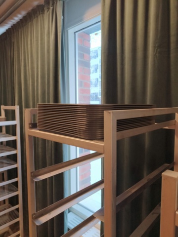 1401297-8 Three tray trolleys with trays