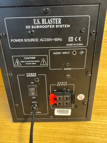 1405489-4 Speaker System - US Blaster 3D Subwoofer System