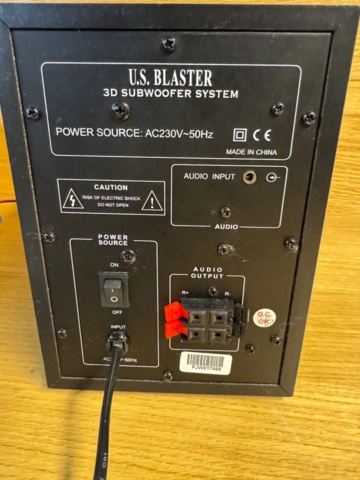 1405489-5 Speaker System - US Blaster 3D Subwoofer System