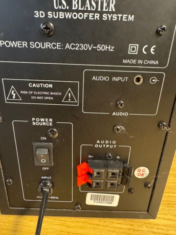 1405489-7 Speaker System - US Blaster 3D Subwoofer System