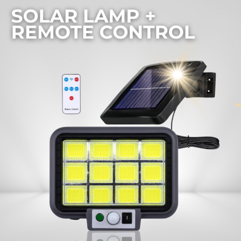 1466061-2 Solcell Halogen LED -lampa med fjärrkontroll