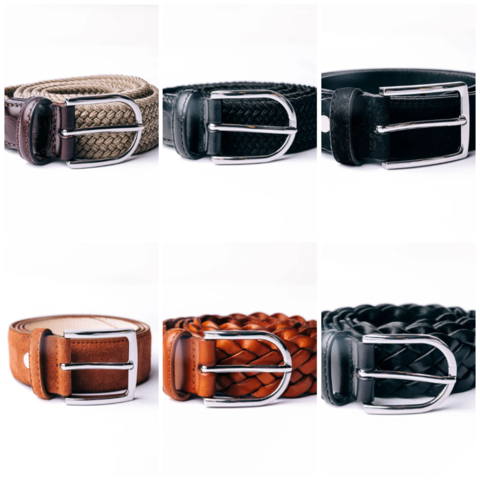 1460780-1 Belts, 10 pcs – Galio of Sweden, suede/leather/cotton, size 95