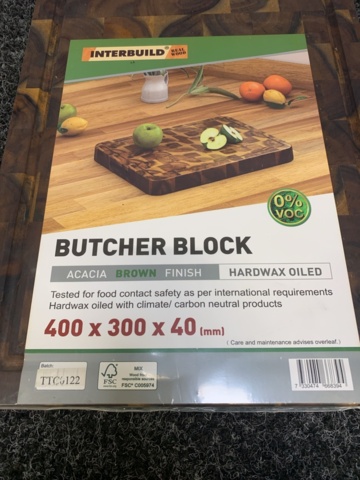 1482697-6 Cutting board Interbuild Brown 400x300x40mm