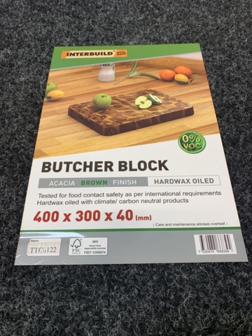 1482719-10 Cutting board Interbuild Brown 400x300x40mm