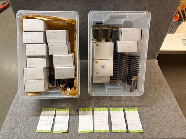 1482748-2 Eyelash extensions approx. 3000 boxes (from 0.6 - 0.16 mm)