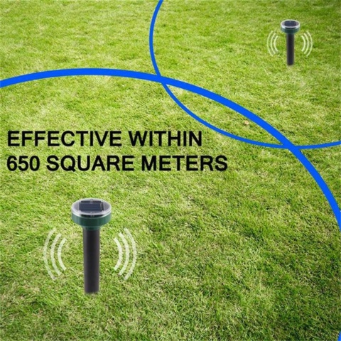 1482798-8 Solar-powered Rodent Repellent Octagon – 4-pack ultrasound & vibration - Free shipping