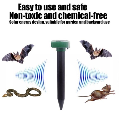 1482801-9 Solar Powered Rodent Scarer Square – 6-pack for garden & ground protection - Free shipping