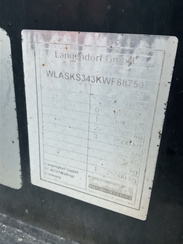1472981-18 3- Axle tipper trailer - LANGENDORF -2019