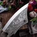 1482952-6 Meat ax with Tiger engraving - Free shipping