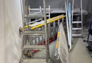 1443823 2 ladders, mobile scaffolding Krause