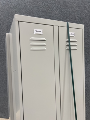 1483075-4 2 small compartment cabinets CAMPUS 2 sections, 4 doors, without lock, 1800x600x500 mm, light gray