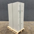 1483075-9 2 small compartment cabinets CAMPUS 2 sections, 4 doors, without lock, 1800x600x500 mm, light gray