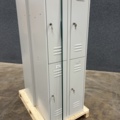 1483075-10 2 small compartment cabinets CAMPUS 2 sections, 4 doors, without lock, 1800x600x500 mm, light gray