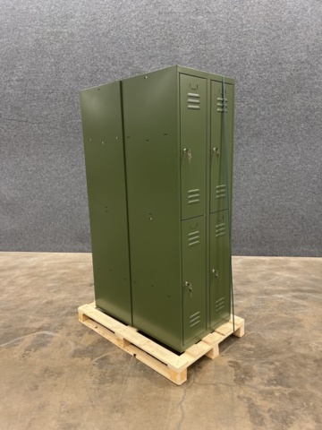 1483076-7 2 small compartment cabinets CAMPUS 2 sections, 4 doors, without lock, 1800x600x500 mm, olive green