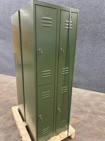 1483076-8 2 small compartment cabinets CAMPUS 2 sections, 4 doors, without lock, 1800x600x500 mm, olive green
