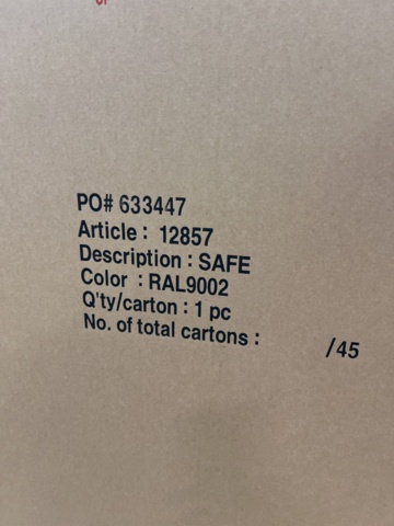 1483077-3 Fire-rated file cabinet SHELL 90 min. key lock, 1500x520x680 mm, 4 drawers