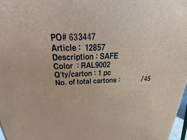 1483078-5 Fire-rated file cabinet SHELL 90 min. key lock, 1500x520x680 mm, 4 drawers