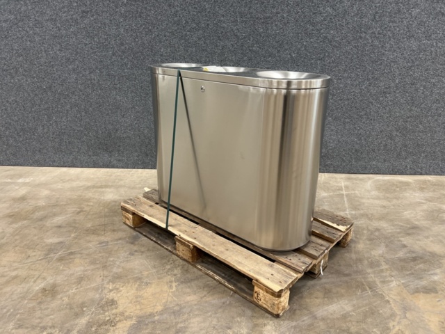 1483081-2 Sorting container CLARK 3x48 liters, stainless steel
