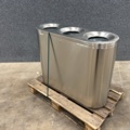 1483081-3 Sorting container CLARK 3x48 liters, stainless steel