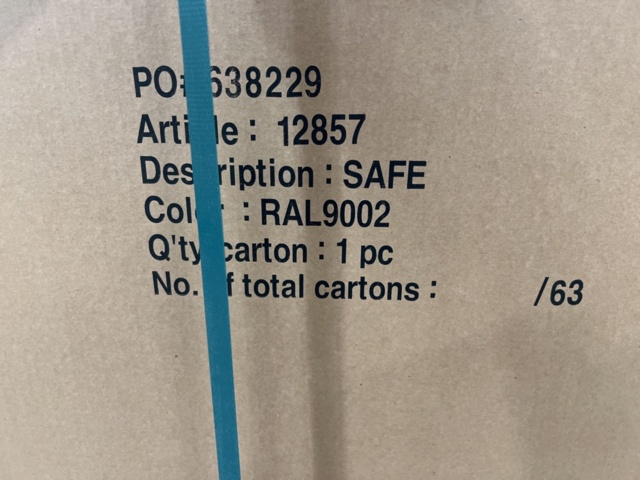 1483083-6 Fire-rated file cabinet SHELL 90 min. key lock, 1500x520x680 mm, 4 drawers