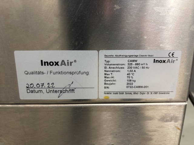 1469018-12 Mobil ventilationsenhet - InoxAir CAMW, -2022
