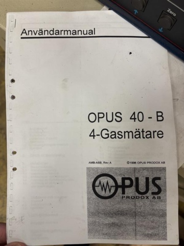 1471218-6 Exhaust gas meter – OPUS ProDox AB – OPUS 40-B