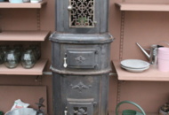 1476187 Cast iron stove, approx. 1.7 m high