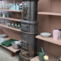 1476187-3 Cast iron stove, approx. 1.7 m high