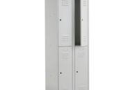1483075 2 small compartment cabinets CAMPUS 2 sections, 4 doors, without lock, 1800x600x500 mm, light gray