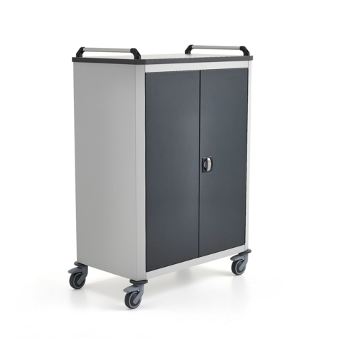 1483080-1 Charging cabinet REVIEW on wheels 1340x915x540 mm, grey with black doors