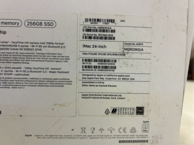 1435673-7 Desktop computer Apple iMac M3 24" -2023