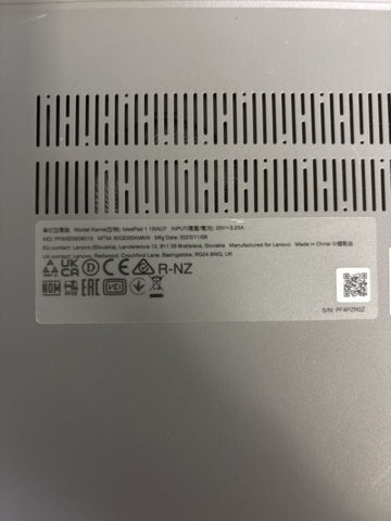 1443833-6 Laptop with accessories - Lenovo IdeaPad 1 15IAU7 -2023