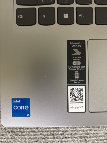 1443836-5 Laptop with accessories - Lenovo IdeaPad 1 15IAU7 -2023