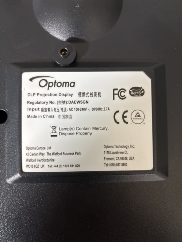 1443838-5 Projector - Optoma DLP Projection Display