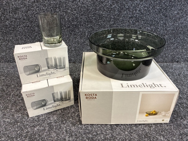 1483515-1 6 pcs Glass & bowl, Kosta Boda