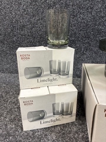 1483515-2 6 pcs Glass & bowl, Kosta Boda