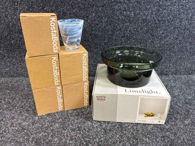 1483516-1 5 pcs Glass & bowl, Kosta Boda