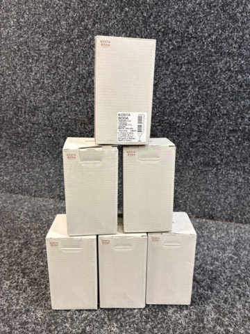 1483517-6 6 wine glasses & bowl, Kosta Boda