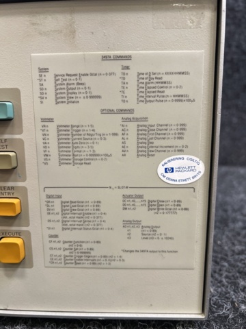 1483790-4 Data Acquisition/Control Unit, HP 3497A