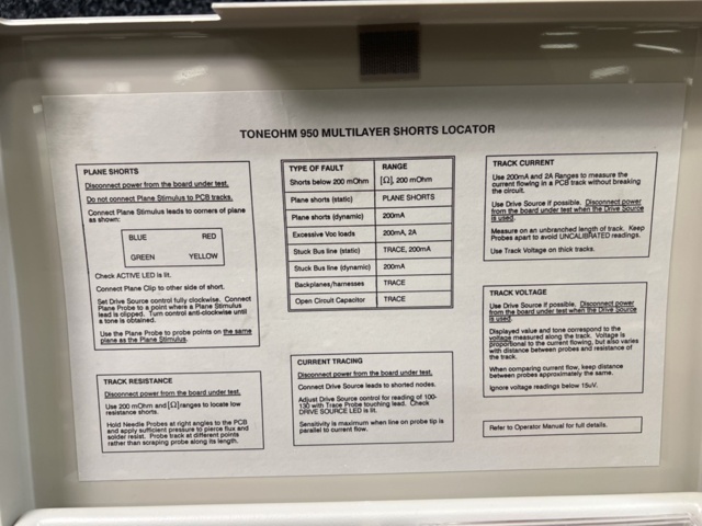 1483791-8 Advanced short circuit locator for printed circuit boards, Polar Toneohm 950