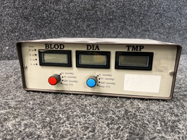1483808-2 Blood/Dialysis/Pressure Simulator – 3-channel measurement module