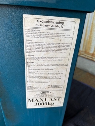 1411420-2 Scissor lift with accessories – Nussbaum Jumbo NT – 2010