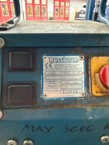 1411420-5 Scissor lift with accessories – Nussbaum Jumbo NT – 2010