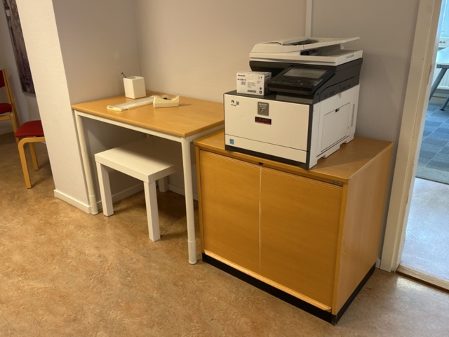 1457469-2 Printer and small table and dresser - Sharp MX-C301W