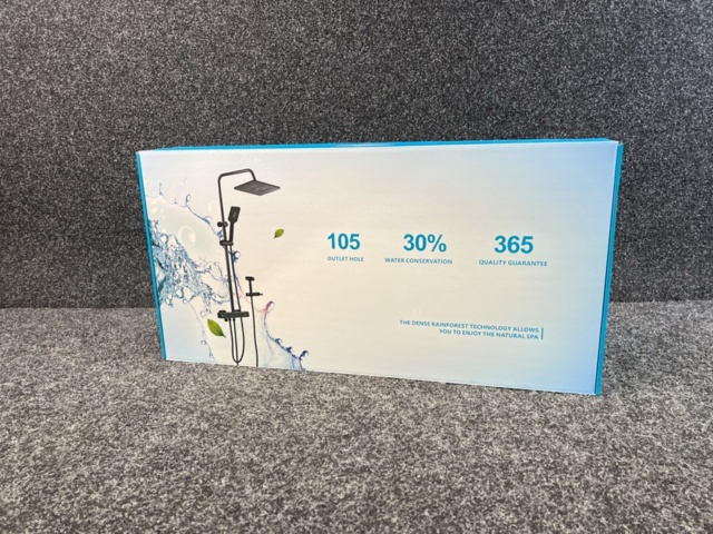 1485936-3 Ceiling shower with intelligent digital display, grey - brushed aluminum