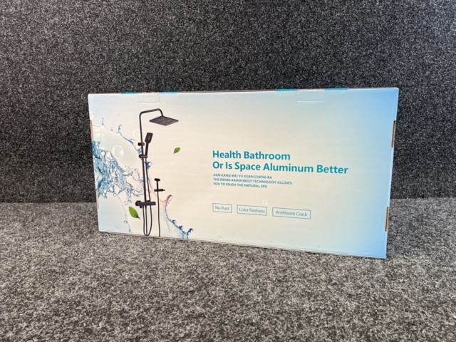 1485937-4 Takdusch med intelligent digital display, grå - borstad aluminum