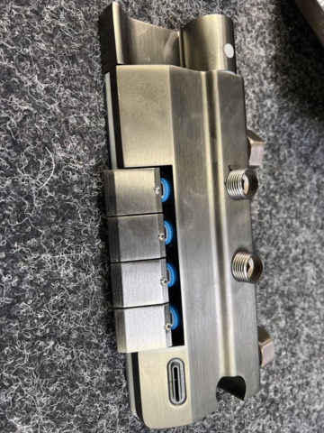 1485963-14 Ceiling shower with intelligent digital display, grey/anthracite