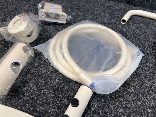 1485984-11 Ceiling shower with intelligent digital display, white/beige