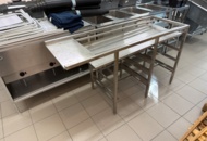 1140889 Dispensing bench with sliding rails (left/right) with guides for 6 dish racks