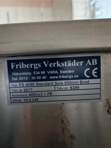 1486661-5 Electric stove with 4 burners - Fribergs FS 4090 - 2017